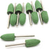 10 pc 10 mm (3/8 Inch) Bullet Rubber Rotary Tool Polishing Burr with 3 mm (1/8 Inch) Shank for Dremel Rotary Tools...