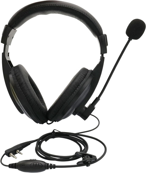 Overhead Headsets Headphones with VOX-PTT Boom Mic is Compatible with Kenwood Puxing Quansheng Wouxun HYT Nexedge Puxing Two Way Radio...