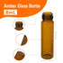 20 PCS 8ML (2 dram) Amber Small Liquid Sample Glass Vials with Screw Caps, 17mmx 60mm Leak-Proof Vial, 15-425 Black Screw Cap with PE Liners for L...