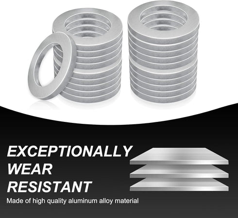 Pack-20 Oil Drain Plug Gasket, Washer Crush Seal, Automobile Replacement Accessories, Compatible with Honda 9410914000 (Silver)...