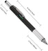 Zhanmai 16 Pieces Gift Pen Tool Pen 6 in 1 Multi Tool Pen with Ruler, Level Gauge, Ballpoint Pen and Pen Refills, Unique Gifts for Men (Black)...