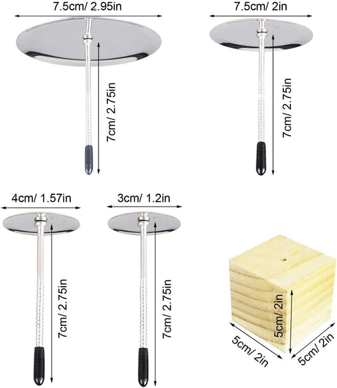 Cake Flower Nail Lifters Set - Stainless-Steel Baking Tools,6 Pcs,Icing Flowers Decoration...