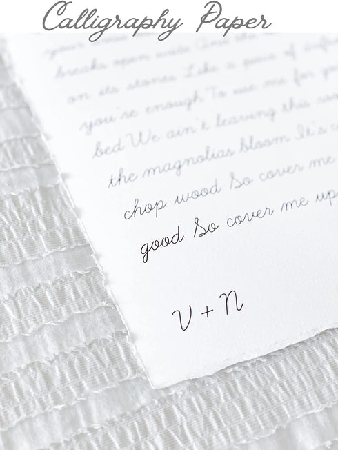 Handmade White Deckle Edge Blank Paper - 4x6 Inch Package of 50 - Mixed Media Loose Leaf Paper for Postcards, Invitations, Crafts and Announcement...