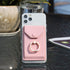 Cell Phone Card Holder RFID Ring Stand Stick on Wallet Card Holder for Back of Phone iPhone Android and All Smartphones Adhesive Credit Card Holde...