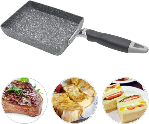 Tamagoyaki Omelette Pan, Japanese Square Egg Pan Nonstick Frying Pan for Eggs, Sandwiches, Pancakes, Omelets(size:straight side)...