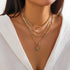 4Pcs Layered Gold Choker Necklace Sets for Women Retro Coin Dainty Snake Chain Toggle Clasp Necklace...
