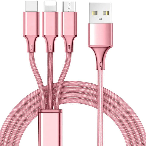 3 in 1 USB Charging Cable - 10 ft Long Multi USB Charging Cables for Multiple Devices - Universal Cell Phone Charger Cord for Android & iDevice - ...
