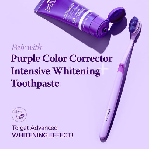 Purple Whitening Toothbrush 4Count - Purple Indicater Medium Toothbrushes for Adults, Plaque Remover for Teeth, High Strength Medium Bristle Tooth...