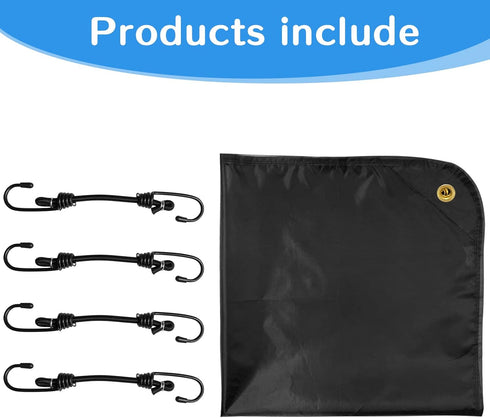 Air Conditioner Covers for Outside Units, Central AC Cover for Outdoor Unit Heavy Duty Water-Resistant Top Cover 28 x 28 Inch, Black...