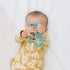 Itzy Ritzy Silicone Baby Teether – BPA-Free Infant Teether with Easy-to-Hold Design and Textured Back Side to Massage and Soothe Sore, Swollen Gum...