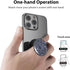 Phone Ring Holder, Phone Grip Holder Finger Kickstand, Foldable & Adjustable Metal Cell Phone Rings Gripper Stand Work with Magnetic Car Mount for...