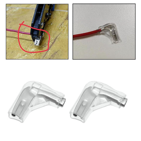 50PCS 2.8mm Crimp Terminal Spade Connector 90° Angled with 50PCS Insulating Sleeves for Equipment Switch Quad Bike Scooter Boat Household Applianc...