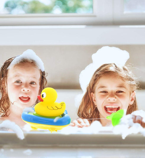 Dollibu Boat Racer Buddy, Fun Educational Bath Toy Finger Puppet Pull and Go Water Racing Lake Pal for Shower Pool Bathtub Swim Hard Surfaces for ...