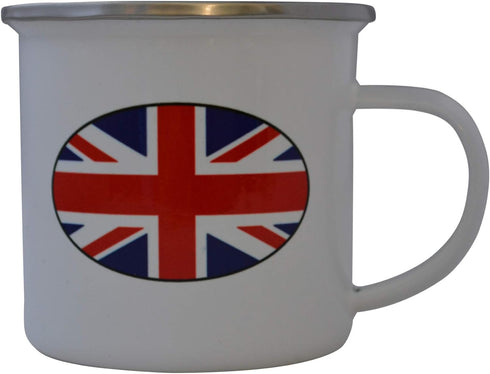 Rogue River Tactical UK UNited Kingdom Camp Mug Enamel Camping Coffee Cup Gift Union Jack Camping Gear...