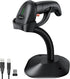 Bluetooth Wireless Barcode Scanner with Stand,Alacrity 3-in-1(Bluetooth & 2.4GHz Wireless & USB Wired) Bar Code Reader,1800mA*H Rechargeable Batte...