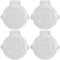 Homoyoyo 4Pcs Children Safety Button Security Lock Child Proof Car Computer Washing Machine Stove Key Start Button Protection Cover Baby Safety Lo...