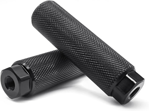 2pcs Bike Foot Pegs Aluminum Alloy Bicycle Pegs Mountain Bike Cycling Rear Stunt Pegs Fit 3/8 inch Axles (Black)...