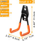 KURUI Heavy Duty Garage Hooks for Hanging, 2 Pack Garage Storage Hooks for Ladder Extension Cord Tool Cable, Wall Mount Small Utility U Hooks, Gar...