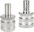 2 Pack 1/2" Barb Female Stainless Steel Quick Disconnect Home Brew Fitting Connector Homebrewing...
