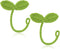 2pcs Knitted Crochet Leaf Sprout, Handmade Crochet Plant Bookmark Green Sprout Crochet Ornament Knitted Bookmark Decorative Leaf Embellishment for...