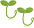2pcs Knitted Crochet Leaf Sprout, Handmade Crochet Plant Bookmark Green Sprout Crochet Ornament Knitted Bookmark Decorative Leaf Embellishment for...