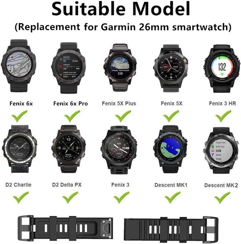 6Pack Replacement Fastener Ring for Garmin Fenix 3Fenix 3 HRFenix 3 SapphireFenix 5XFenix 5X PlusFenix 6X&6X ProFenix 7X&7XSolarDescent Mk1Quatix ...