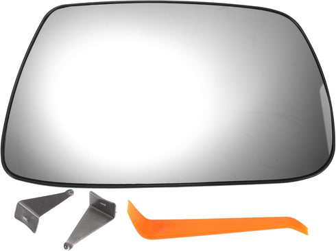 X AUTOHAUX Car Rearview Right Passenger Side Mirror Glass Replacement W/Backing Plate Heated White Glass for Jeep Grand Cherokee 2005 2006 2007 20...