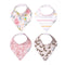 Copper Pearl 4 Pack Soft Cotton Baby Bibs for Drooling and Teething, Absorbent Drool Bibs for Baby Girl and Boy, Adjustable to Fit Newborns to Tod...