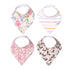 Copper Pearl 4 Pack Soft Cotton Baby Bibs for Drooling and Teething, Absorbent Drool Bibs for Baby Girl and Boy, Adjustable to Fit Newborns to Tod...