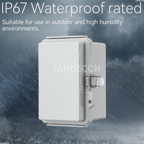 Waterproof Electrical Junction Box, Hinged Cover, IP67 Weatherproof ABS Plastic Enclosure with Mounting Plate, Wall Brackets (5.9"*3.9"*3.5", Grey...