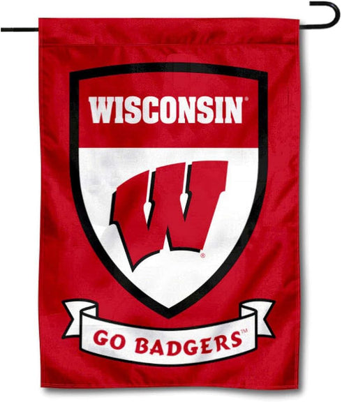 College Flags & Banners Co. Wisconsin Badgers Shield Garden Flag...