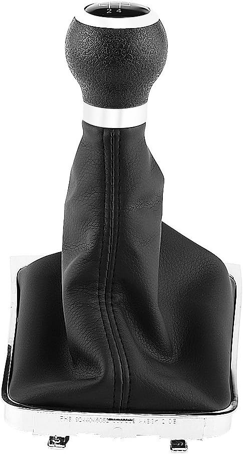 Keenso 5 Speed Car Gear Shift Knob Gearstick Gaiter Boot Frame Kit Dustproof Cover for B6 2006-2010...