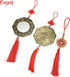 MDLUU 3 Pcs Bagua Mirror Feng Shui Ornaments, Guardian Lion Biting A Sword, Ancient Coins with Chinese Knot Tassel, Lucky Charm for Gifts, Home Pr...