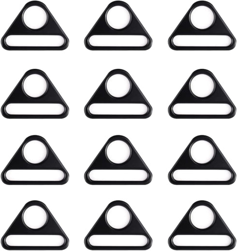 12Pcs 1-1/2" Triangle Buckle Adjuster D Ring for Strap Purse Bag Hardware Accessories...