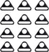12Pcs 1-1/2" Triangle Buckle Adjuster D Ring for Strap Purse Bag Hardware Accessories...