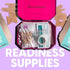 BLINGSTING First Aid Kit - 75 Essential First-aid Supplies, Bandages, Wipes, Gold Travel Case - Multipurpose Mini Emergency Kit for Women - Pink I...