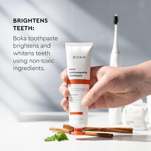 Boka Fluoride Free Toothpaste- Nano Hydroxyapatite, Remineralizing, Sensitive Teeth, Whitening - Dentist Recommended for Adult, Kids Oral Care - C...