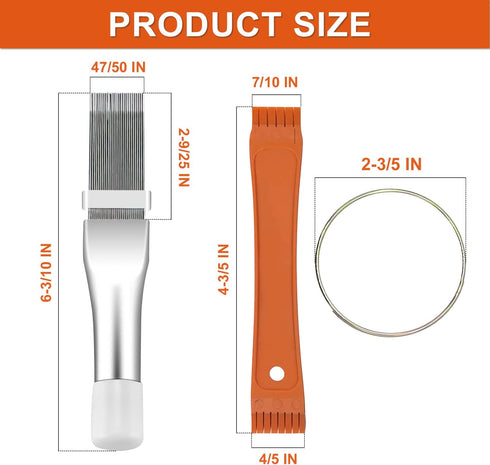 Cenipar 2PCS Air Conditioner Condenser Fin Comb Set Include FCR6 Fin Comb and Metal Radiator Fin Comb Compatible with Air Conditioner HVAC Fin Com...