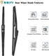 13" Rear Windshield Wiper Blade for Hyundai SANTA FE/Santa Fe Sport 2013-2018, for Kia Sedona 2015-2021, for Kia Telluride 2020-2022 Rear Windshei...