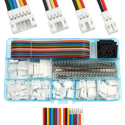 JST PH 2.0 Connectors Pin Header and Ribbon Cable Wire Kit 2.0mm Pitch JST PH - 2/3/4/5/6/7/8 Male Pin Female Housing...