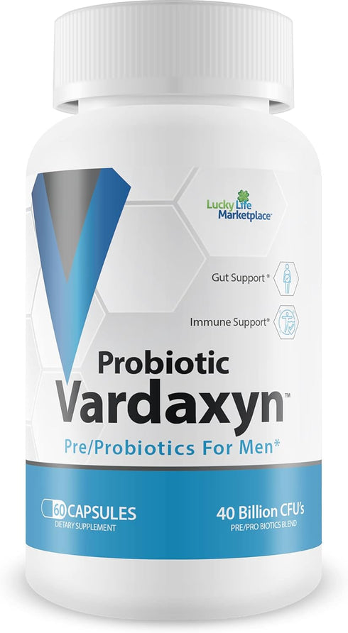 Probiotic Vardaxyn - Our Best Premium Male Formula - Pre/Probiotics for Men - Male Probiotic Formula to Support Male Health - Gut Health - Mood - ...