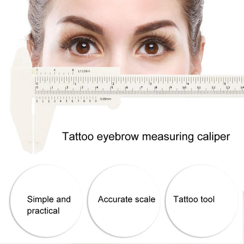 Eyebrow Tattoo Ruler, 8 Types Adjustable Golden Ratio Microblading Tattoo Measuring Ruler Eyebrows Shape Balance Extension Stencil for Beginner or...