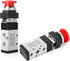 TAILONZ PNEUMATIC 1/4”NPT Automatic reset type Push Button 5 Way 2 Position Pneumatic Control Mechanical Valve...