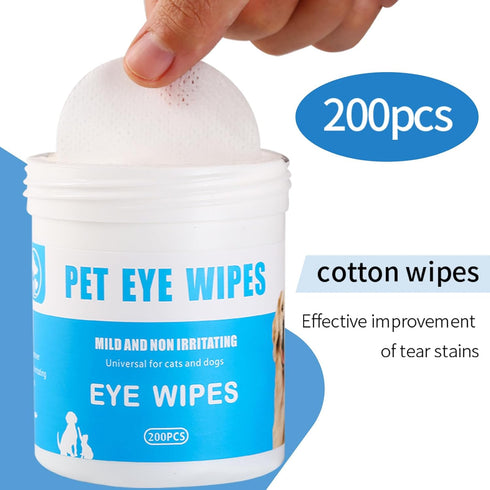 Dog Eye Wipes200Count,Natural Plant Ingredients,Effectively Removes Eye Dirt,Eye Secretions,Mucus Secretions,Improve Tear Stains,Suitable for Dail...