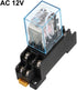 uxcell a13060500ux0313 AC 12V Coil 8 Pin 8 Pin 10A LY2J DIN Rail Electromagnetic Power Relay with Base, Black...