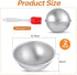 2Pcs Aluminum Hemisphere Pan, 8 Inch Sphere Half Ball Cake Pan, Nonstick 3D Round Shape Cake Molds for Baking, Football Cake Pan for Birthday Wedd...