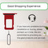 for iPhone XR Red SIM Card Slot Replacement Single SIM Version Card Tray Holder Adapter with Waterproof Rubber Ring Repair Tool Fix Kit Needle Eje...