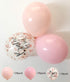 12inch Blush Pink balloons and Rose gold confetti Balloons for Baby Shower Birthday girl Party Decorations (Pastel Pink)...