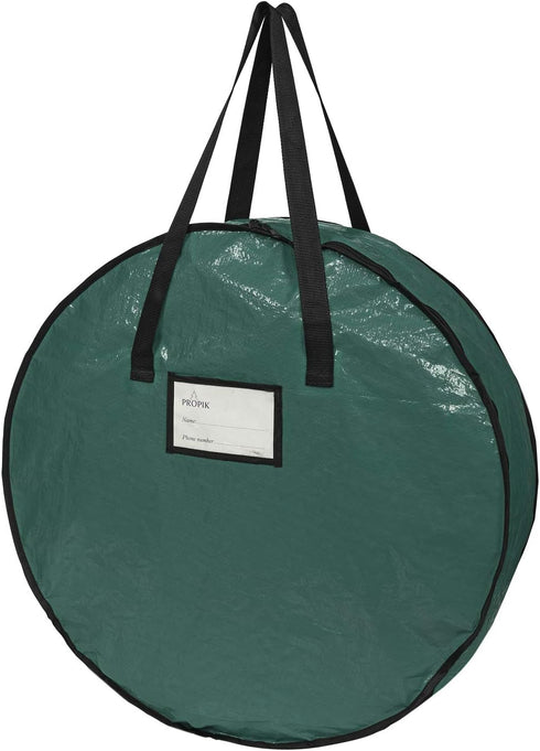 ProPik Christmas Wreath Storage Bag 30" - Garland Holiday Container with Tear Resistant Material - Featuring Heavy Duty Handles and Transparent Ca...
