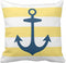 Emvency Throw Pillow Cover House Navy Blue Anchor with Yellow Nautical Modern Decorative Pillow Case Home Decor Square 20 x 20 Inch Pillowcase...